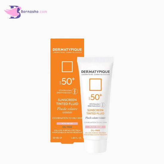 ضد-آفتاب-رنگی-پوست-چرب-spf-50-رز-بژ-درماتيپيک