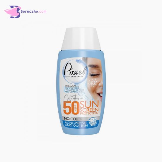 کرم-ضد-آفتاب-بی-رنگ-پیکسل-spf-50-مناسب-پوست-چرب-و-جوش-دار-و-مختلط