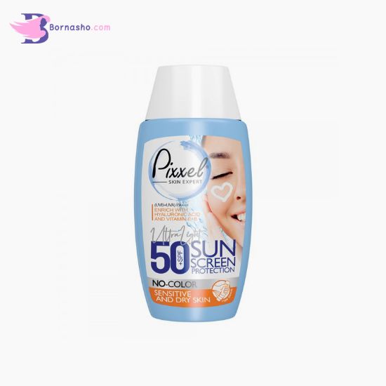 کرم-ضد-آفتاب-بی-رنگ-پیکسل-spf-50-مناسب-پوست-خشک-تا-نرمال-و-حساس