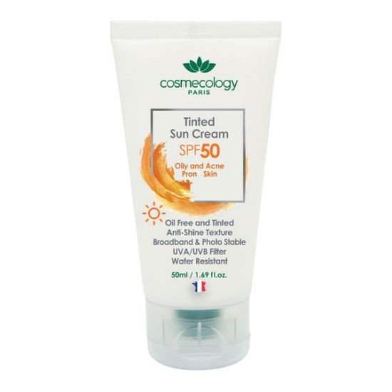 ضد آفتاب رنگی SPF50 فاقد چربی کاسمکولوژی