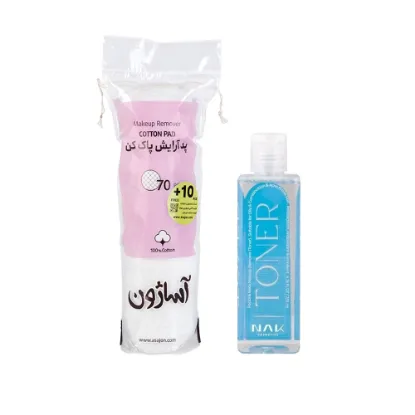 تصویر  تونر پاک کننده ناک 250ml + پد آرایش پاک کن آساژون – پک کامل پاکسازی پوست چرب و مختلط